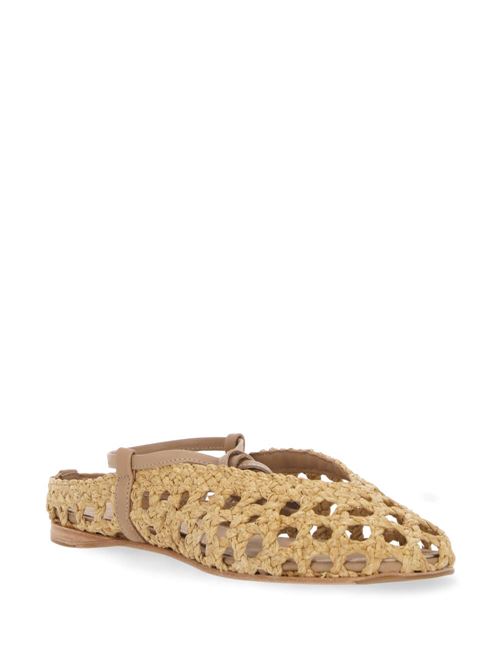 light beige interwoven design round toe Paloma Barcelò | 24-3002NAMIBIANATURAL